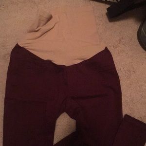 Maternity pants maroon